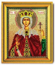 Ювелирный бисер Икона Св. Людмила