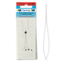 " Gamma" Иглы гибкие бисерные с шир. ушком сталь NC- 306 d 0. 3 мм 2 шт d 0. 3 мм