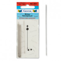 " Gamma" Иглы бисерные сталь NC- 205 d 1. 2 мм 10 шт d 1. 2 мм