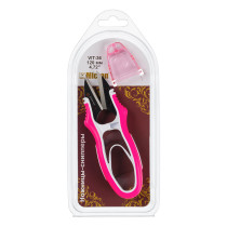 Ножницы " Micron" VIT- 36 для обрезки ниток " снипперы" в блистере 120 мм розовые